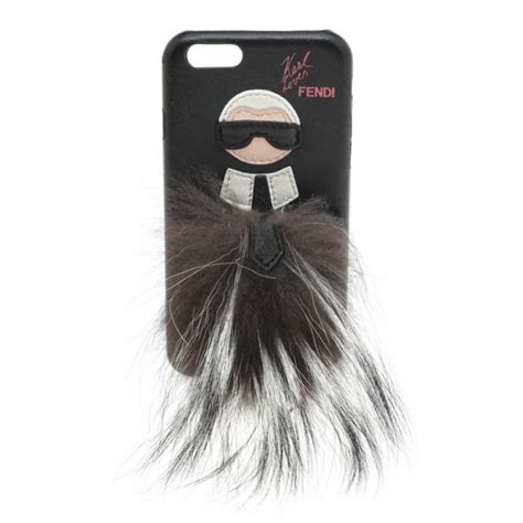 fendi karlito iphone 6 case|Fendi Black Leather and Fox Fur Karlito iPhone 6 Case .